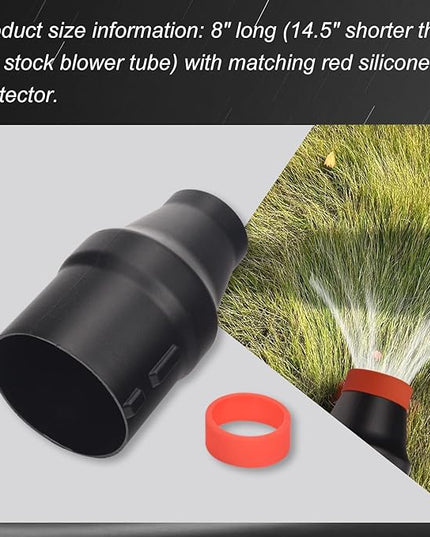 Car Drying Nozzle with Red Soft Tip Cover for Milwaukee M18 Fuel Single Battery Leaf Blowers Fits 2724-20 and 2728-20 - LeafyLoom