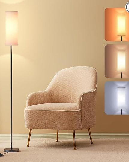 Floor Lamps for Living Room with 3 Color Temperatures, Modern Standing Lamp Tall Industrial Reading for Bedroom, Living Room, Office, Kids Room, Dimmable Floor Lamp,9W Bulb Included - LeafyLoom