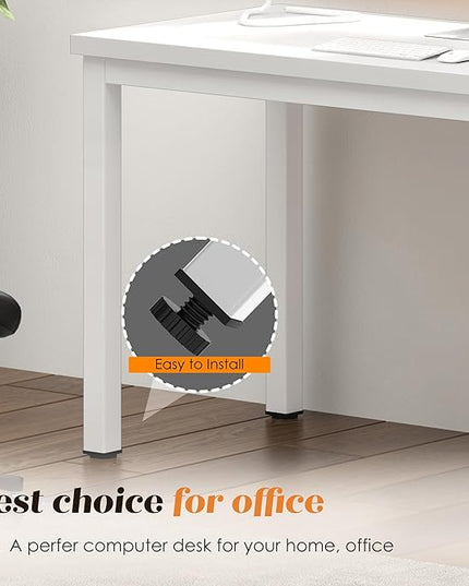 Need Small Computer Desk - 39 3/8'' Inches Heavy Duty Writing Desks, Simple Laptop Corner Table for Home Office,Dormitory AC3DW10060 - LeafyLoom