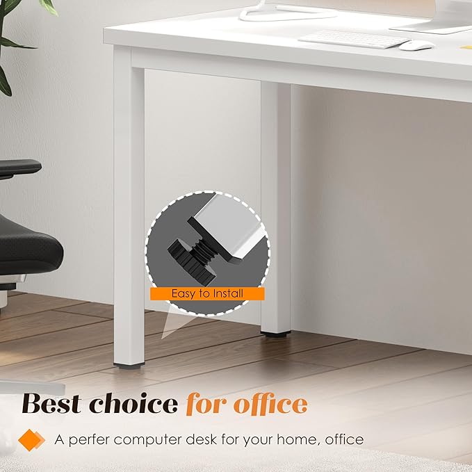 Need Small Computer Desk - 39 3/8'' Inches Heavy Duty Writing Desks, Simple Laptop Corner Table for Home Office,Dormitory AC3DW10060 - LeafyLoom