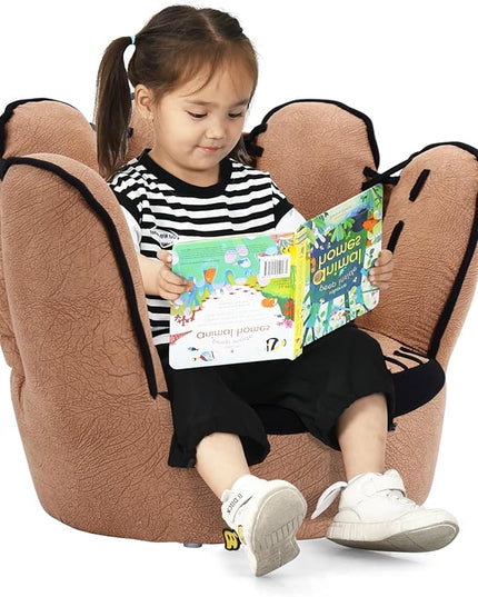 Fireflowery Kid Baseball Chair, Toddler Chair with Baseball Glove Design, Baseball Bean Bag Chair for Playroom, Gift for 3-5 Years Boys and Girls, 23.5” x 19.5” x 17.5 - LeafyLoom