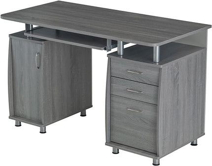 Techni Mobili Small Computer Desk in Gray - LeafyLoom