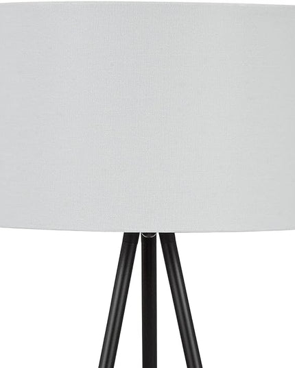 Catalina Lighting 19973-000 Mid-Century Modern Tripod Floor Lamp, Standing Lamp, Living Room Floor Light, LED Bulb NOT Included, 61.25", Black - LeafyLoom