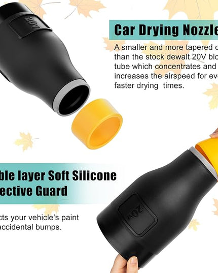 Car Drying Nozzle for Dewalt 20V MAX Leaf Blower(DCBL722B DCBL722P1), Blower Nozzle for Dewalt- Bare Nozzle 1 Pack(DCE100B DCBL720P1 Not Fit) - LeafyLoom