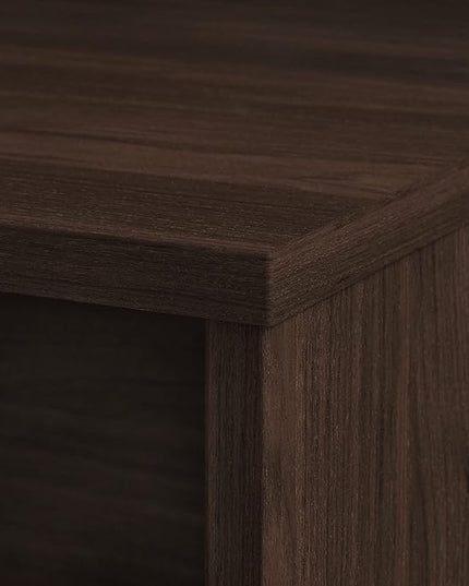 Bush Business Furniture 500 Home-Office-desks, 72W x 24D, Black Walnut - LeafyLoom