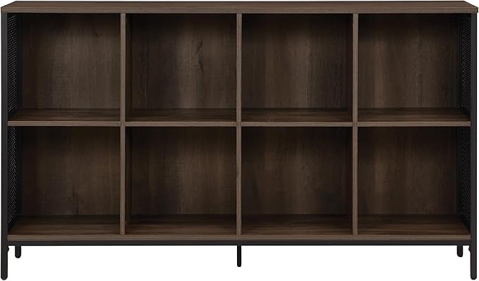 OSP Home Furnishings Ace Contemporary Modern Storage Cube Bookcase, 8 Cubes, Ozark Ash Finish - LeafyLoom