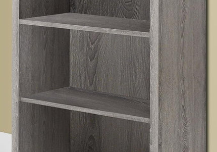 Monarch Specialties 7060 Bookshelf, Bookcase, Etagere, 5 Tier, H, Office, Bedroom, Laminate, Brown, Contemporary, Modern Bookcase-48 H/Dark Taupe With Adjustable Shelves, 48-Inch - LeafyLoom