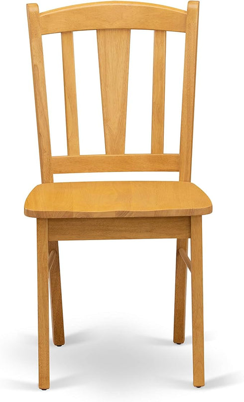 East West Furniture Oxford 5 Piece Modern Set Includes a Square Wooden Table and 4 Kitchen Dining Chairs, 36x36 Inch, Oak - LeafyLoom