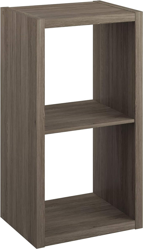 ClosetMaid 4537 Decorative Open Back 2-Cube Storage Organizer, Graphite Gray - LeafyLoom