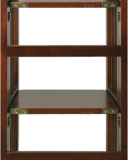 Casual Home 3-Shelf Folding Bookcase (14" Wide)-Walnut - LeafyLoom