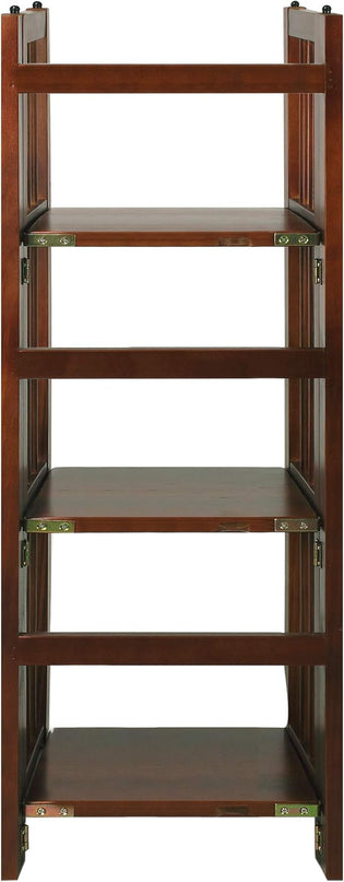 Casual Home 3-Shelf Folding Bookcase (14" Wide)-Walnut - LeafyLoom