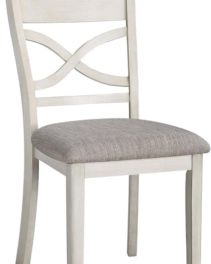 NicBex Dining Table Set Breakfast Nook Table Set 5Pc Dining Set Rectangular Table and 4 Side Chairs Wooden Dining Kitchen Furniture for Small Space, Apartment, Antique White - LeafyLoom