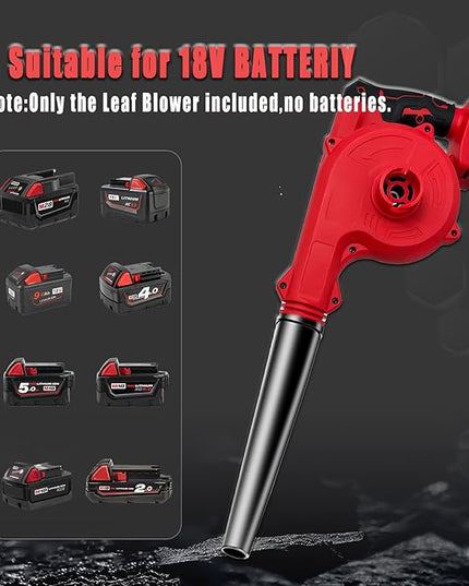 PEDONYMini Cordless Leaf Blower for Milwaukee 18V Battery, Vacuum150CFM Up to 120MPH, 2-in-1 Handle Electric Blower(Battery Not Included) - LeafyLoom