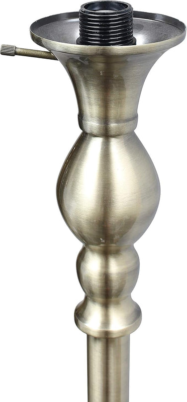 Elegant Designs LF2001-ABS 1 Light Torchiere Marbleized White Glass Shade Floor Lamp, Antique Brass - LeafyLoom