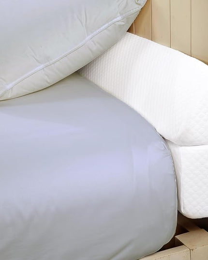 HOMBYS Wedge Pillow Headboard for Bed Gap,Foldable Bed Wedge Gap Filler Full Size,Matterss Gap Filler,Multi Functional Bed Crack Pillow, Fill The Gap (0-7") Between Your Headboard and Mattress,White - LeafyLoom