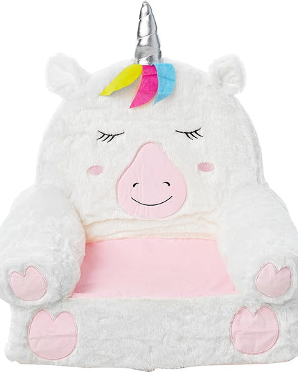 Amazon Basics Children's Plush Toddler Chair, Unicorn, Medium, Multicolor - LeafyLoom