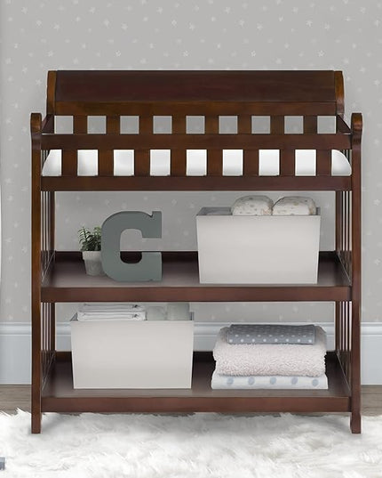Delta Children Bentley 4-in-1 Convertible Crib and Eclipse Changing Table Bundle, Black Cherry - LeafyLoom