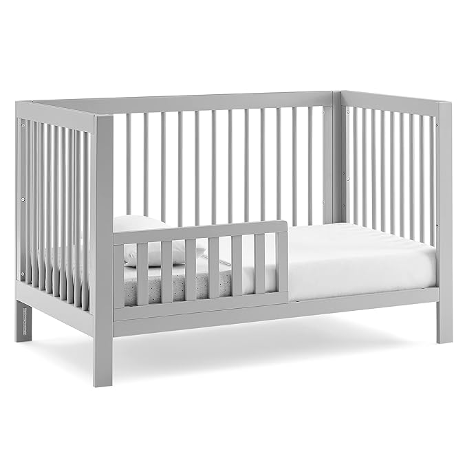 GAP babyGap Charlie 6-in-1 Convertible Crib - Greenguard Gold Certified, Grey - LeafyLoom