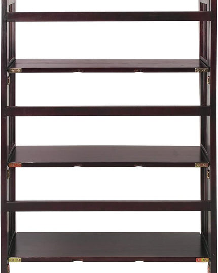 Casual Home 3 Shelf Folding Stackable Bookcase, 27.5" Wide, Espresso - LeafyLoom