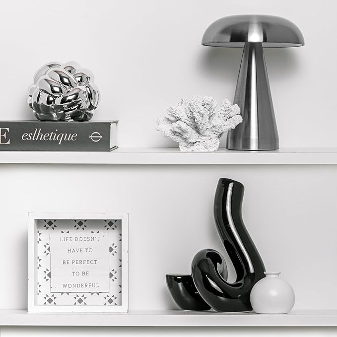 Silver Decor Knot, Silver Table Decor, Coffee Table Decor, Shelf Decor, Modern Decor for Decorative Books, Decorative Objects (5X4inc) - LeafyLoom
