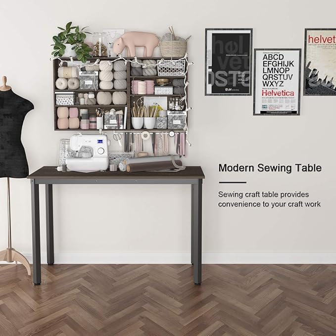 Weehom Computer Desk Home Office Writing Desk Study Laptop/Dining Table - LeafyLoom
