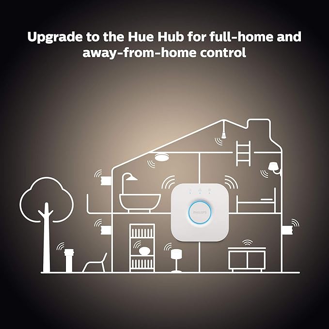 Philips Hue Smart 60W A19 LED Bulb - Soft Warm White Light - 4 Pack - 800LM - E26 - Indoor - Control with Hue App - Works with Alexa, Google Assistant and Apple Homekit PhilipsHue