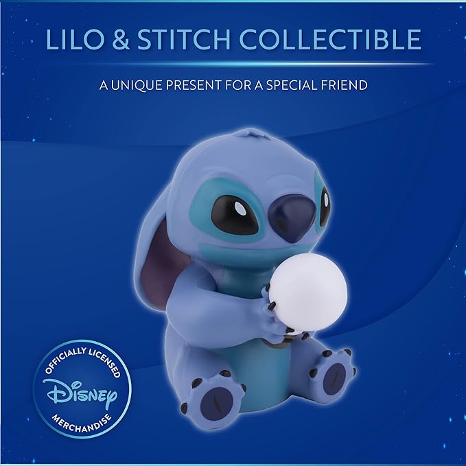 Paladone Stitch Light - Officially Licensed Lilo and Stitch Lamp, Disney Collectible Gift, Bedside Table Bedroom Night Light Decor - LeafyLoom