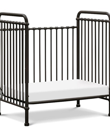 NAMESAKE Abigail 3-in-1 Convertible Mini Metal Crib in Vintage Iron, Greenguard Gold Certified - LeafyLoom