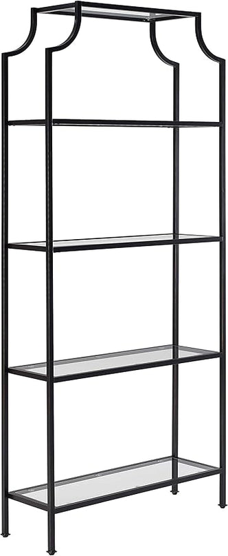Crosley Furniture Aimee Etagere Bookcase, Oil-Rubbed Bronze - LeafyLoom