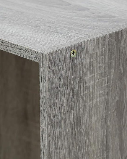 Furinno Basic 3-Tier Bookcase Storage Shelves, French Oak Grey - LeafyLoom