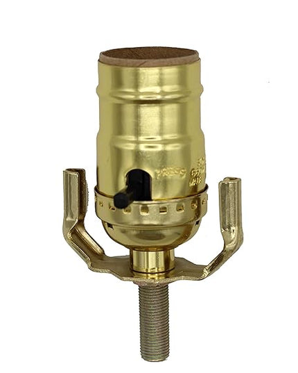 Floor Lamp Making Kit - Repair or Rewire Lamps with All Premium Essential Parts, 10 Inch Harp and Extra Long 12 Foot Cord Included (Gold) - LeafyLoom