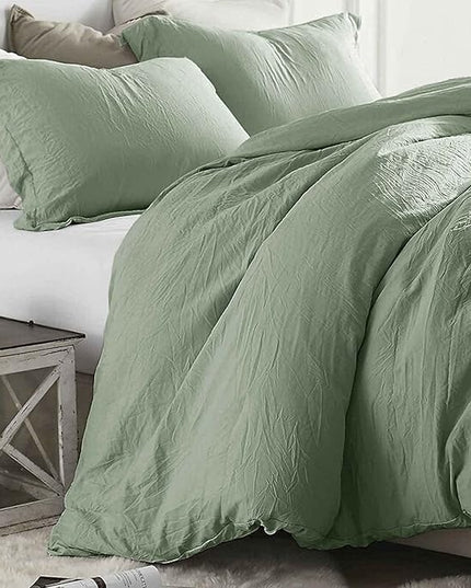 ETDIFFE Sage Green King Comforter Set, 3 Piece Aesthetic Modern Bedding Set - All Season Farmhouse Soft & Lightweight Microfiber Down Alternative Comforter Bed Set with 2 Pillow Shams for Women Men - LeafyLoom