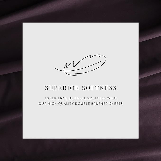 Linen Market Bed Sheets for Queen Size Bed (Purple) - Sleep Better Than Ever with These Soft and Cooling Queen Sheets - Deep Pocket Fits 16" Thick Beds - 4 Piece Queen Sheet Set - LeafyLoom