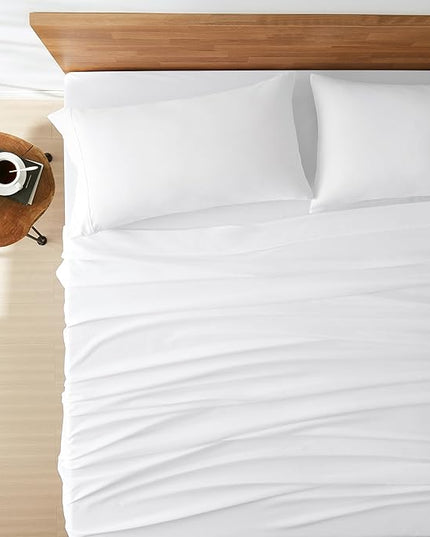 UGG 01327 Alahna King Bed Sheets and Pillowcases 4-Piece Set Sleep in Luxury Machine Washable Deep Pockets Wrinkle-Resistant Breathable Cozy Comfort Silky Cooling Sheets, King, White - LeafyLoom