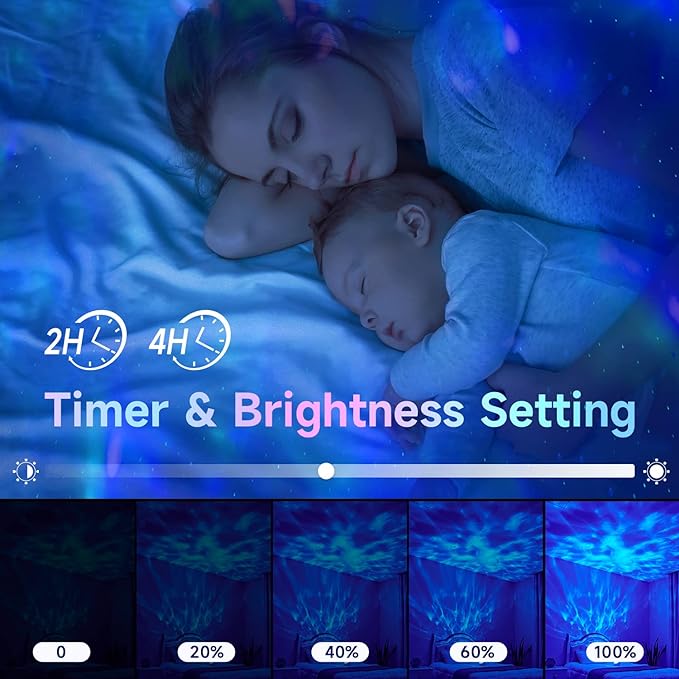 ONEFIRE Galaxy Projector, White Noise Night Light Projector for Bedroom, Bluetooth Music Ceiling Projector Room Lights, Remote Timer Galaxy Light Skyligh,Star Lights Projector for Kids Teen Girl Gifts OneFire