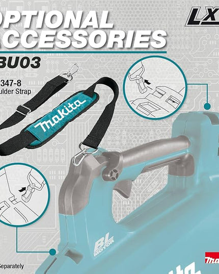 Makita XBU03SM1 18V LXT® Lithium-Ion Brushless Cordless Blower Kit (4.0Ah) - LeafyLoom