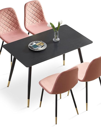 NicBex Haerin-SD-00334-LWJ Dining Chairs, 20.9"x17.5"x34.7", Pink - LeafyLoom