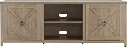 Henn&Hart Rectangular TV Stand for TV's up to 80" in Antiqued Gray Oak, TV Stands for the Living Room - LeafyLoom