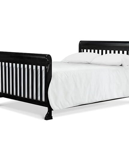 DaVinci Kalani 4-in-1 Convertible Crib in Ebony, Greenguard Gold Certified - LeafyLoom