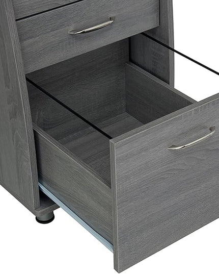 Techni Mobili Small Computer Desk in Gray - LeafyLoom