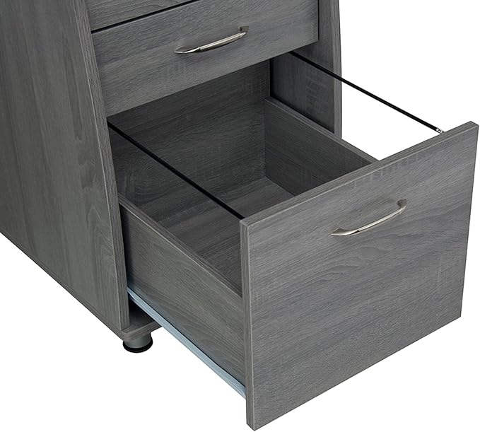 Techni Mobili Small Computer Desk in Gray - LeafyLoom