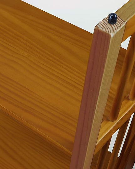 Casual Home 3-Shelf 27.5" Wide Folding Stackable Bookcase, Chestnut (New) - LeafyLoom