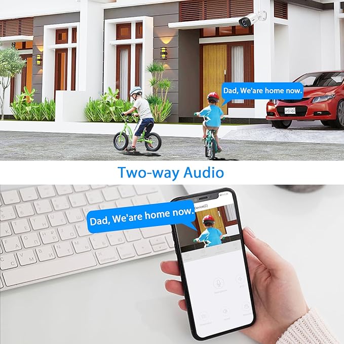 Hiseeu 5MP WiFi Security Camera System Outdoor,12Pcs 16CH NVR Camera Surveillance System,Color Night Vision, Spotlight& Siren Alarm,2-Way Audio,3TB HDD for 24/7 Recordings Hiseeu