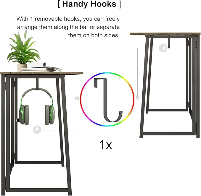 4NM 31.5" Small Desk with Storage Bag, Simple Assembly Folding Computer Desk Home Office Desk Study Writing Table for Small Space Offices - Gray and Black - LeafyLoom