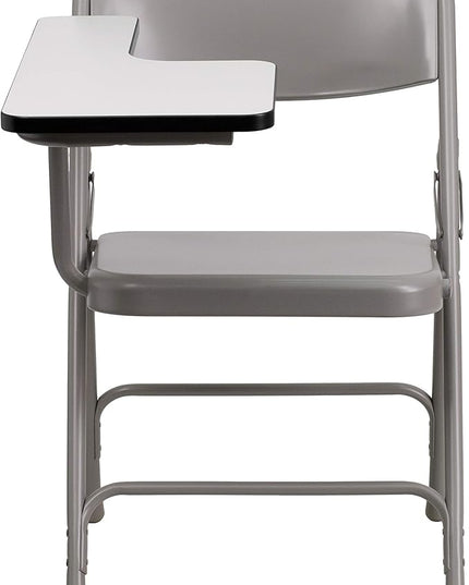Flash Furniture Ralph Premium Steel Folding Chair with Right Handed Tablet Arm - LeafyLoom