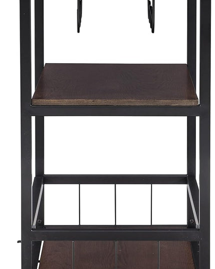 Linon Austin Kitchen Cart, 30.5"W x 18.13"D x 36.25"H, Black - LeafyLoom