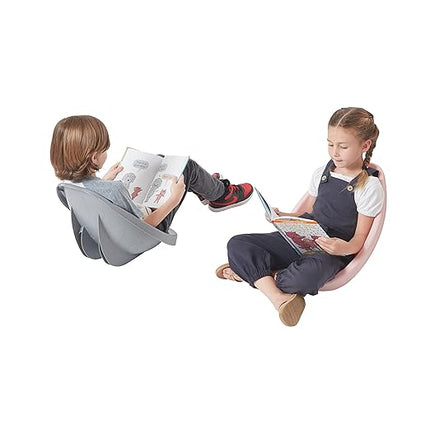 ECR4Kids Leaf Floor Seat, Rocker Chair, Pink/Grey, 6-Piece - LeafyLoom