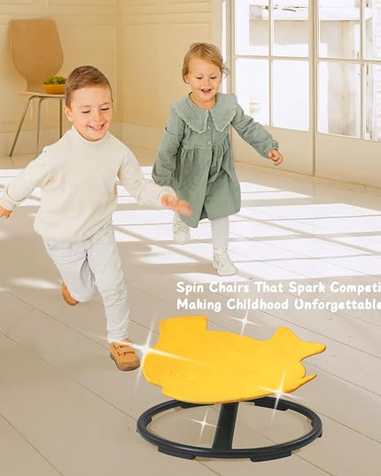 Autism Sensory Products Sit and Spin Kids Swivel Chair for Kids Toddlers Sensory Spinning Seat Improve Kids' Carsickness, Seasickness, Airsickness - LeafyLoom