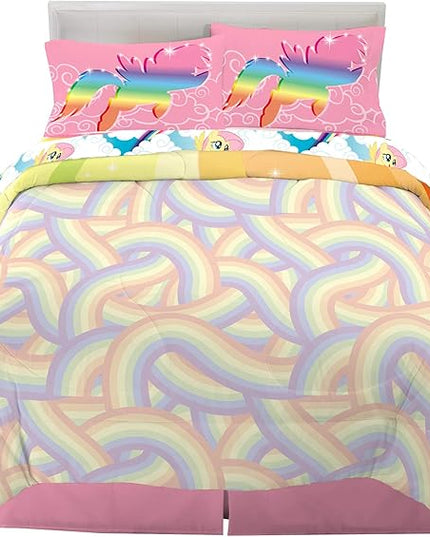 Franco Kids Bedding Super Soft Microfiber Comforter and Sheet Set, 5 Piece Full Size, My Little Pony - LeafyLoom