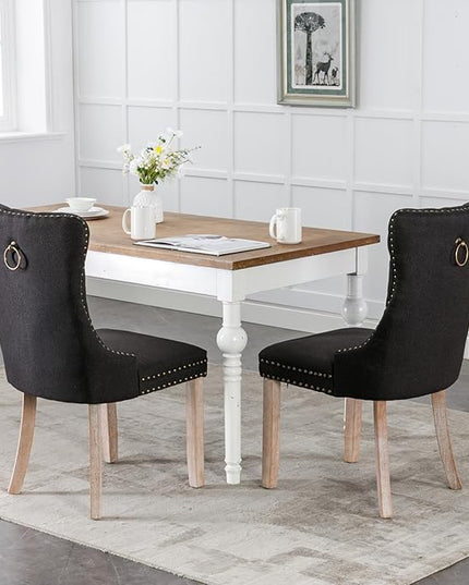 NicBex Haerin-SD-00111-LWJ Dining Chairs, 25.5"x19.7"x37.4", Natural Black - LeafyLoom